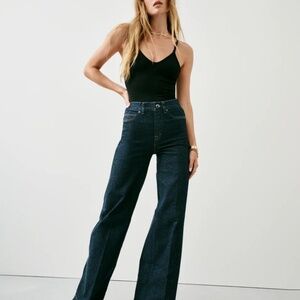 Spanx SPANXshape™ EveryWear Wide Leg Jeans – Raw Indigo – Size XL